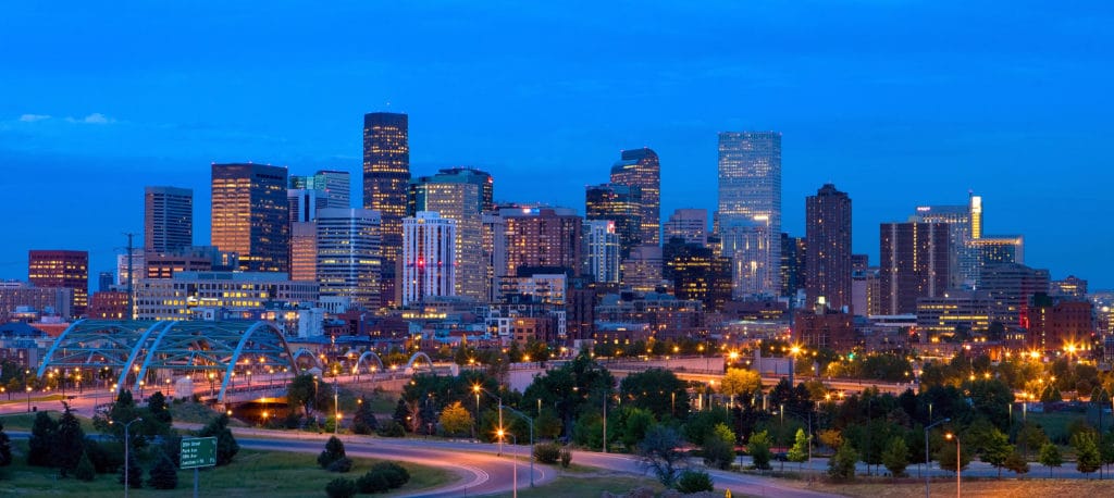 Panorama downtown Denver Colorado
