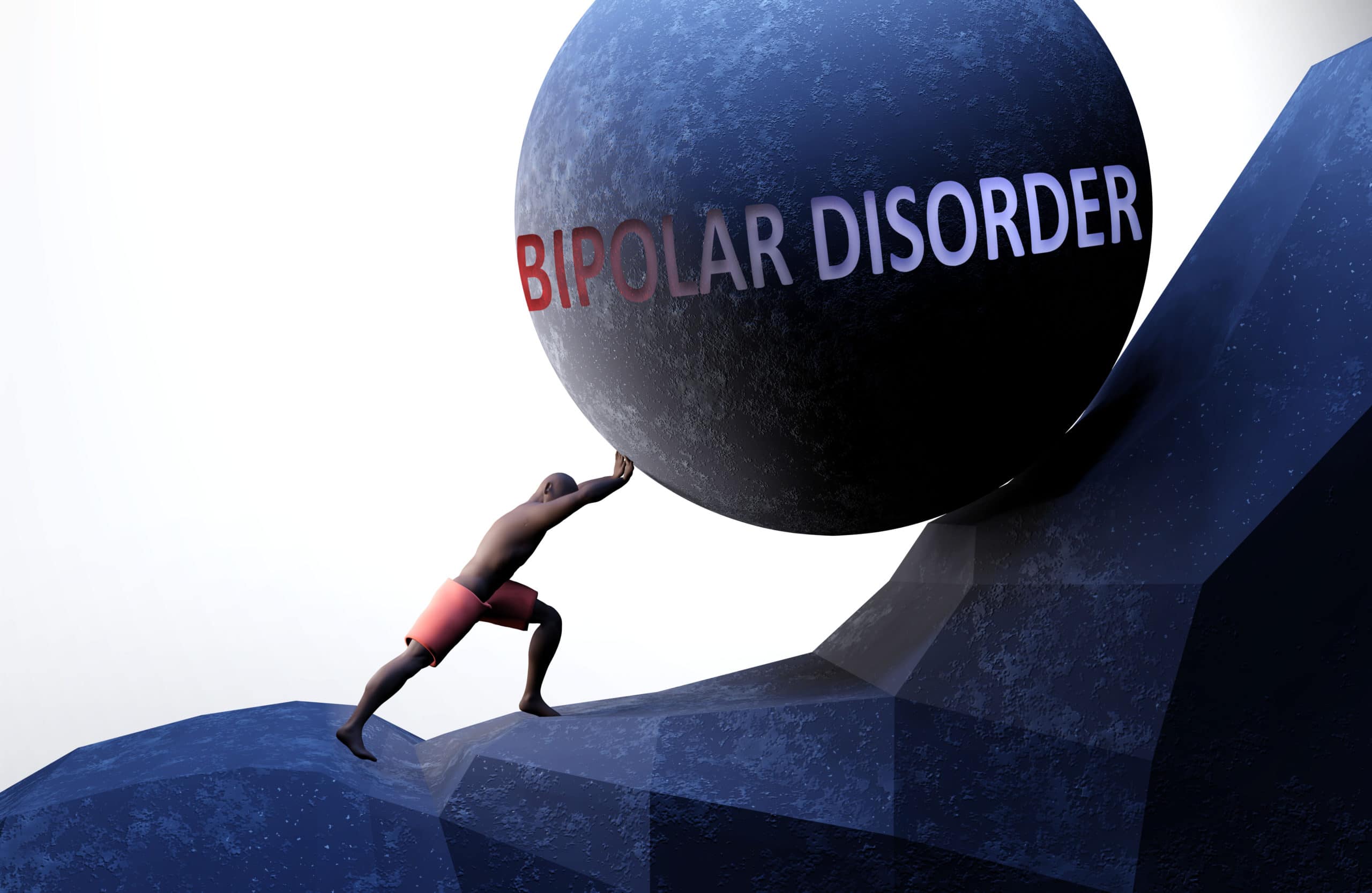 Bipolar disorder as a problem that makes life harder - symbolize