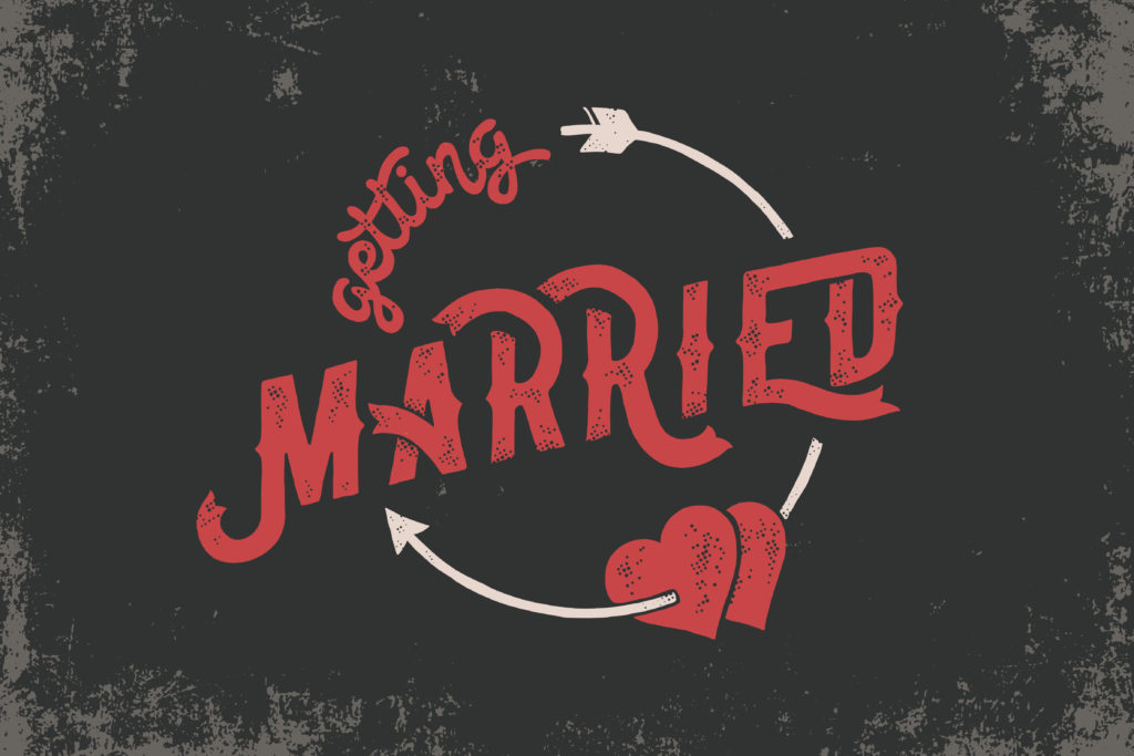 getting married hand lettering with hearts and ssi benefits