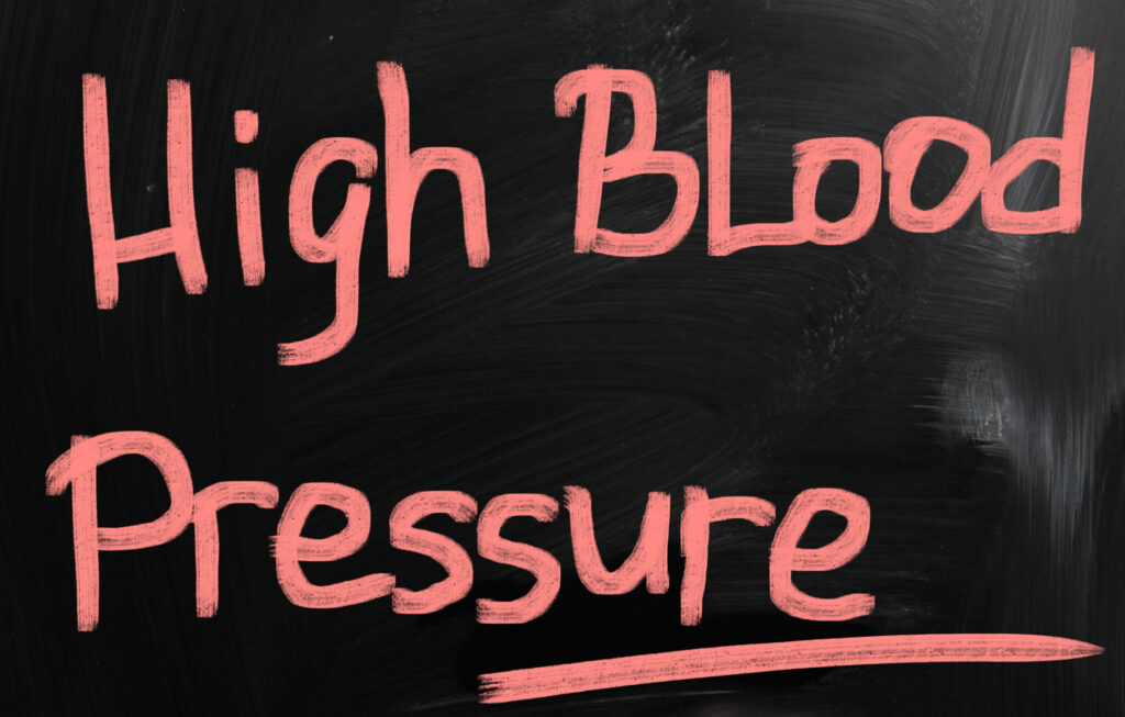 high blood pressure on a chalkboard